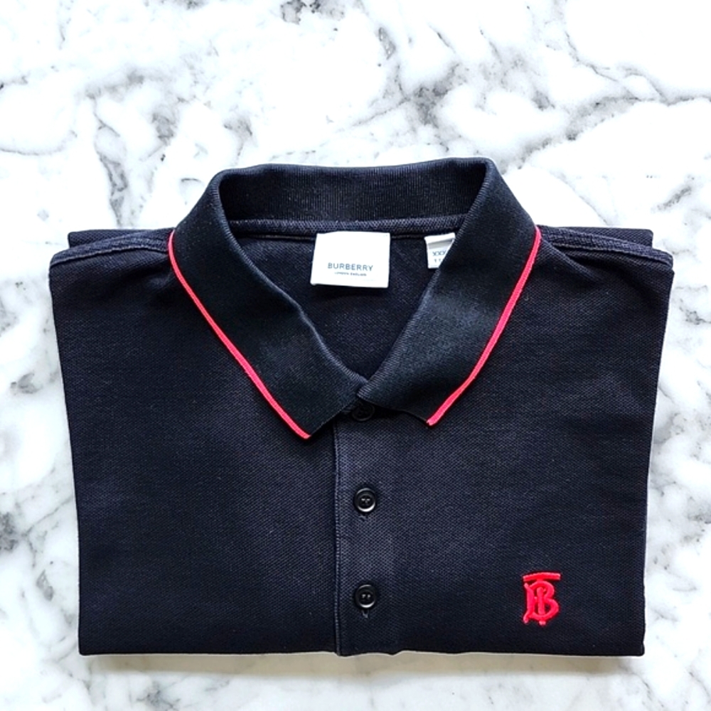 Black/Red XXXL Burberry Polo Shirt (TB logos)